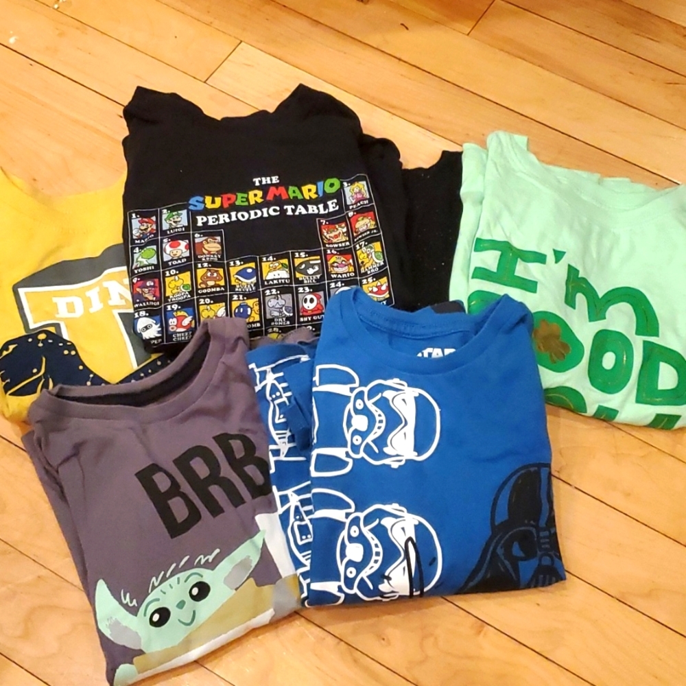 4t Lot. St. Pats! MARIO! Star Wars! Short and long sleeve.